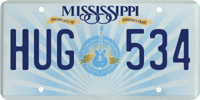 MS license plate HUG534