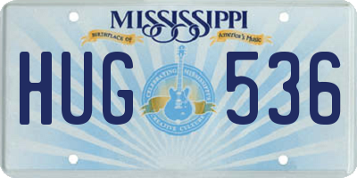 MS license plate HUG536