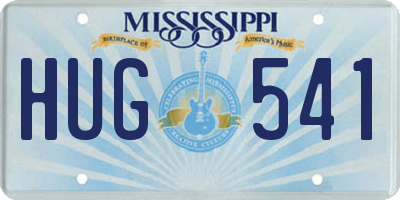 MS license plate HUG541