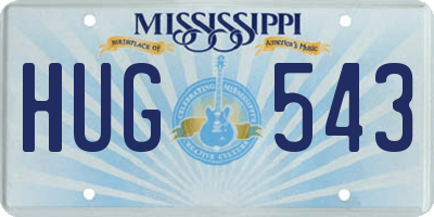 MS license plate HUG543