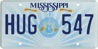 MS license plate HUG547