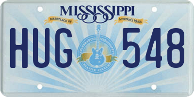 MS license plate HUG548