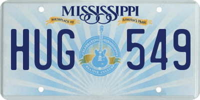 MS license plate HUG549