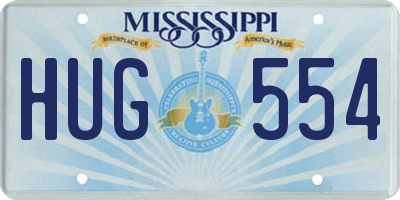 MS license plate HUG554