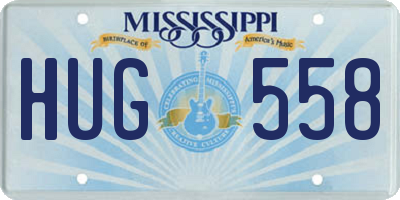 MS license plate HUG558