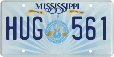 MS license plate HUG561