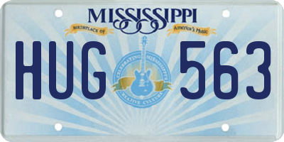 MS license plate HUG563