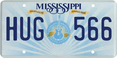 MS license plate HUG566