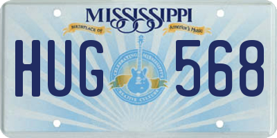MS license plate HUG568
