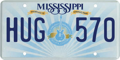MS license plate HUG570