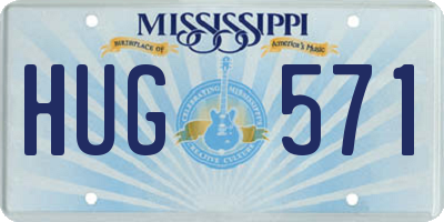MS license plate HUG571