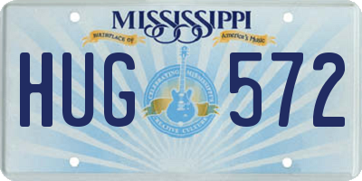 MS license plate HUG572