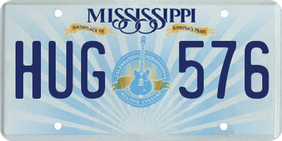 MS license plate HUG576