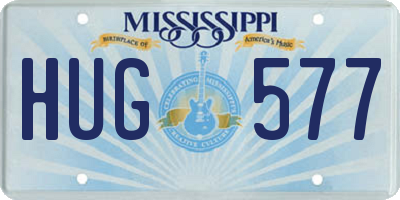 MS license plate HUG577