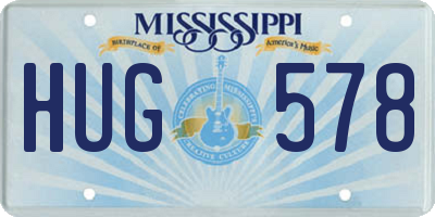 MS license plate HUG578