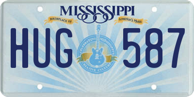 MS license plate HUG587