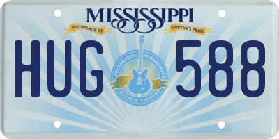 MS license plate HUG588