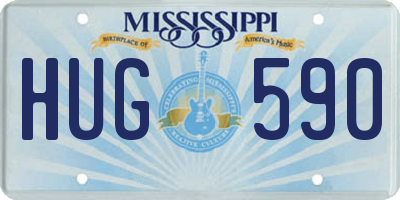 MS license plate HUG590