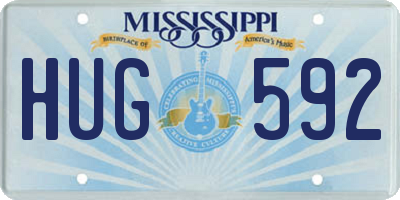 MS license plate HUG592