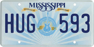 MS license plate HUG593