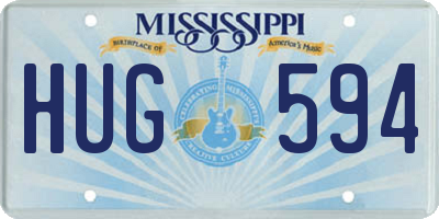MS license plate HUG594
