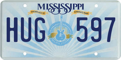 MS license plate HUG597