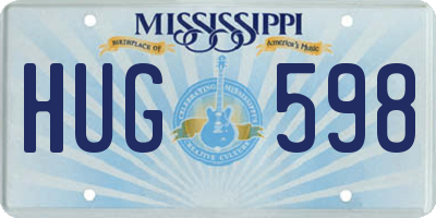 MS license plate HUG598