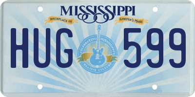 MS license plate HUG599
