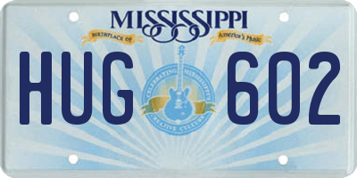 MS license plate HUG602