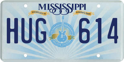 MS license plate HUG614