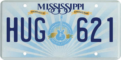 MS license plate HUG621