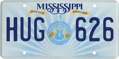 MS license plate HUG626
