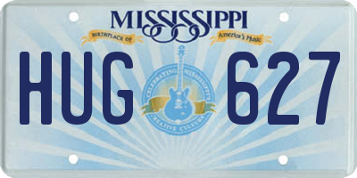 MS license plate HUG627