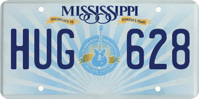 MS license plate HUG628
