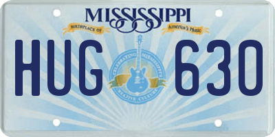 MS license plate HUG630