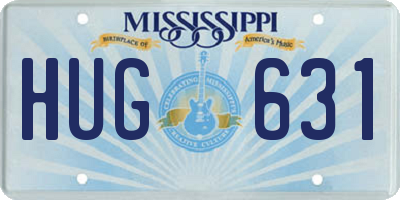 MS license plate HUG631