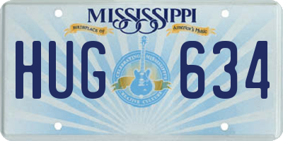 MS license plate HUG634