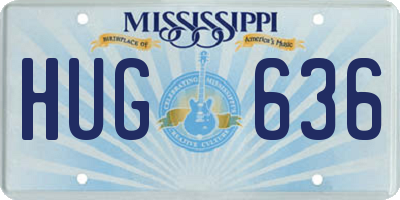 MS license plate HUG636