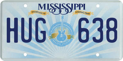 MS license plate HUG638