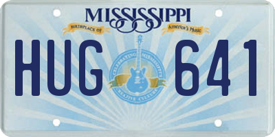 MS license plate HUG641