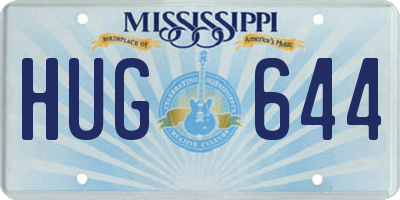 MS license plate HUG644
