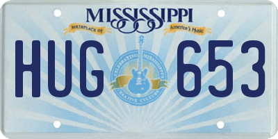 MS license plate HUG653