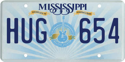 MS license plate HUG654