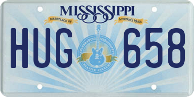 MS license plate HUG658