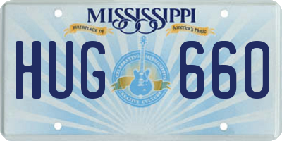 MS license plate HUG660