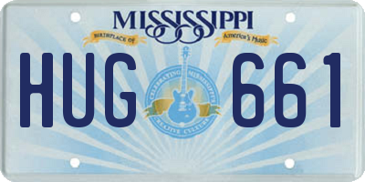 MS license plate HUG661
