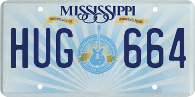 MS license plate HUG664