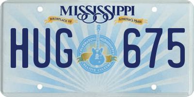 MS license plate HUG675