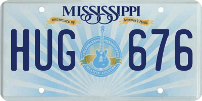 MS license plate HUG676