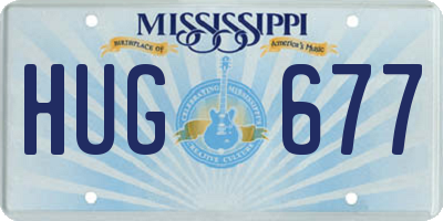 MS license plate HUG677